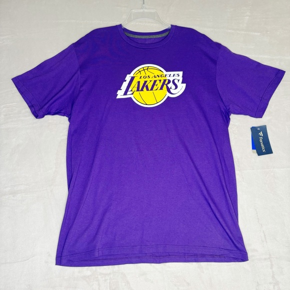 NWT Lakers TShirt XL Purple Short Sleeve 23 Lebron James Fanatics NBA Basketball - Picture 1 of 11